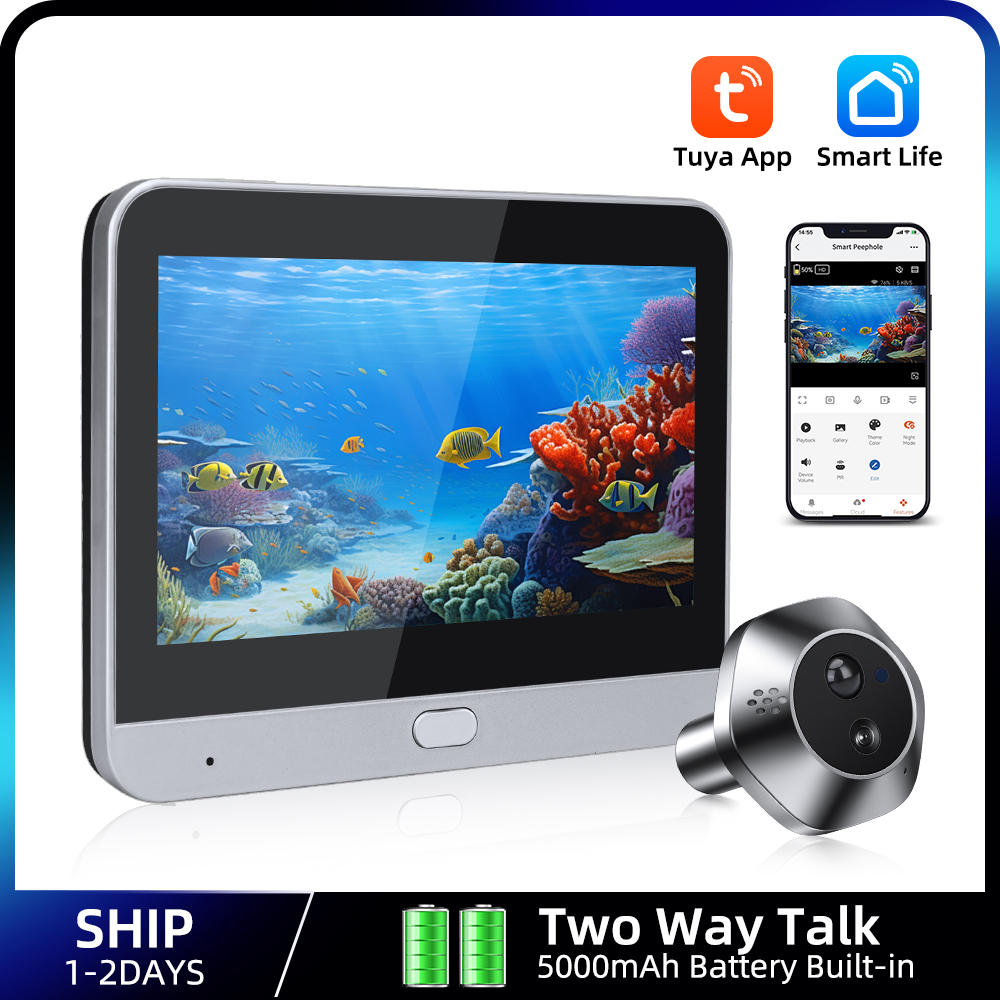 Smart Home Video - 1080P WiFi Peephole Tuya Smart Peephole
