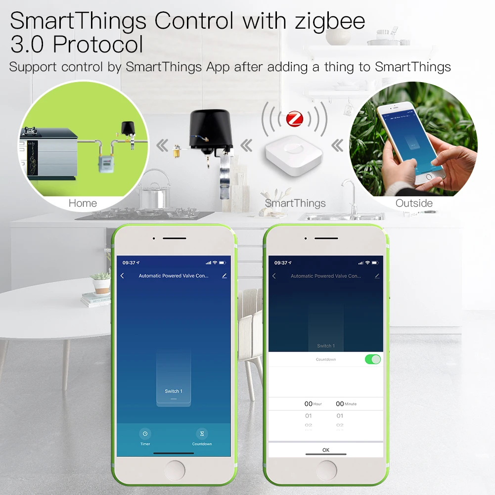 MOES ZigBee 3.0 Smart Gas Wate - Smart Home Plus review and price
