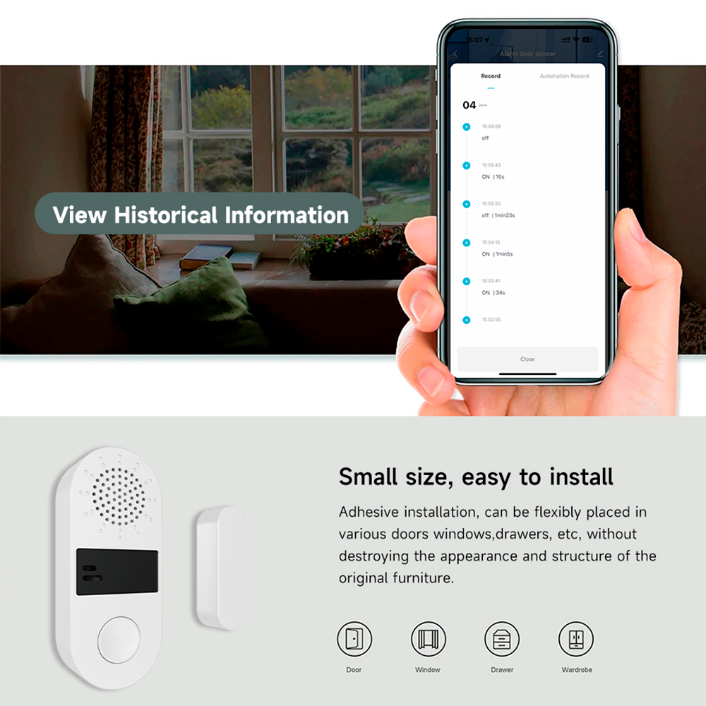 Tuya Zigbee Wireless Door Wind - Wireless Door Sensor review and price