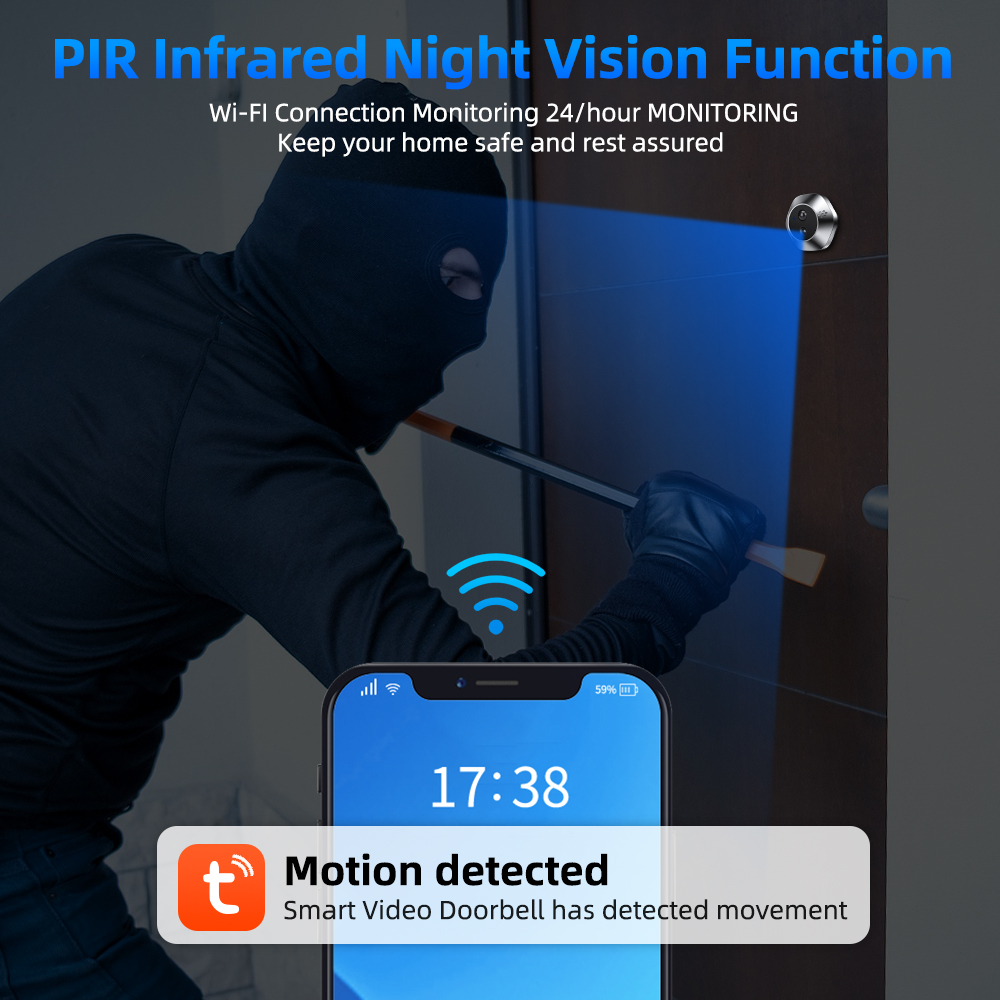 1080P WiFi Peephole Tuya Smart - Smart Home Video review and price